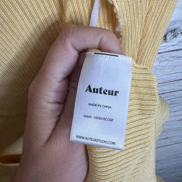 Auteur Joan Knit backless Maxi Dress in Mustard yellow medium - Picture 15 of 15